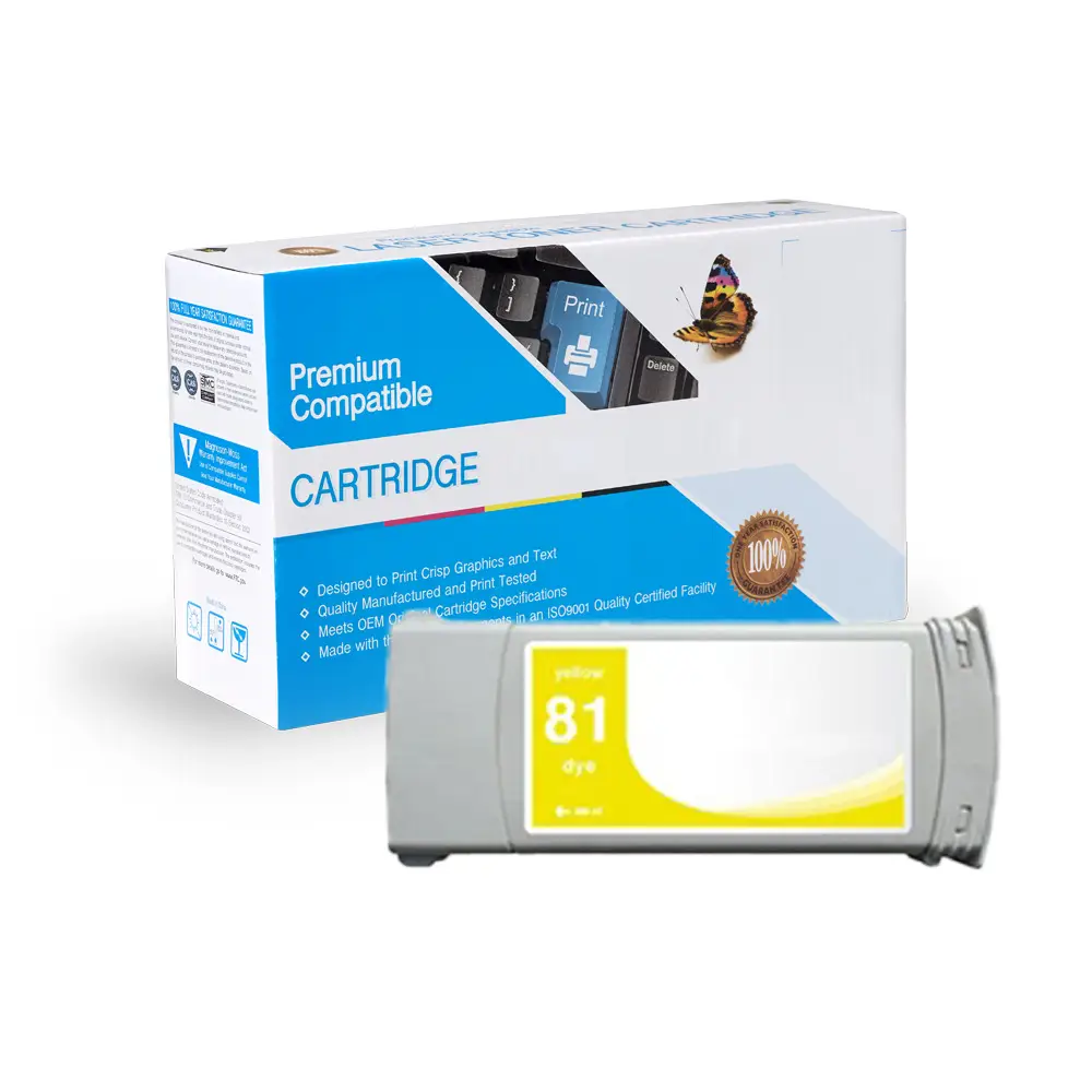 HP C4933A, #81 Yellow Ink Cartridge